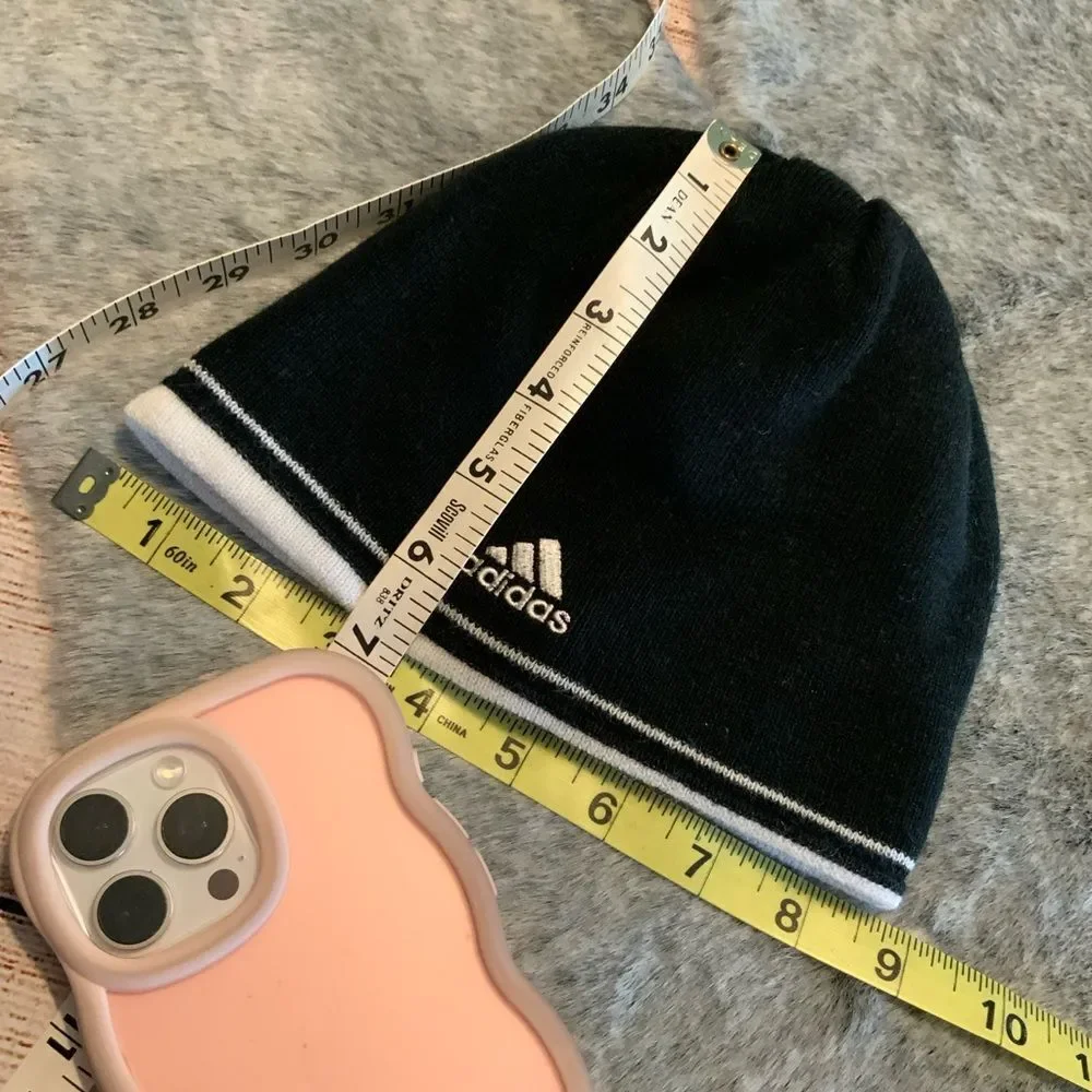 Adidas Baby/Toddler Reversible Black & White Knit Beanie